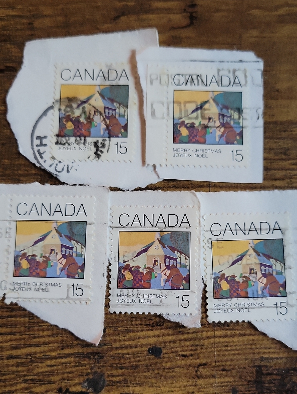 15¢ Merry Christmas Stamps - White